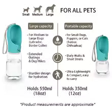Botella de agua portátil para mascotas